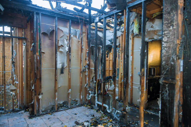 Professional Fire Damage Restoration technician working in Folcroft, PA